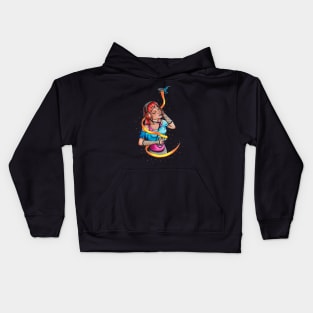 Retro 80s Teenager (BLKB) Kids Hoodie